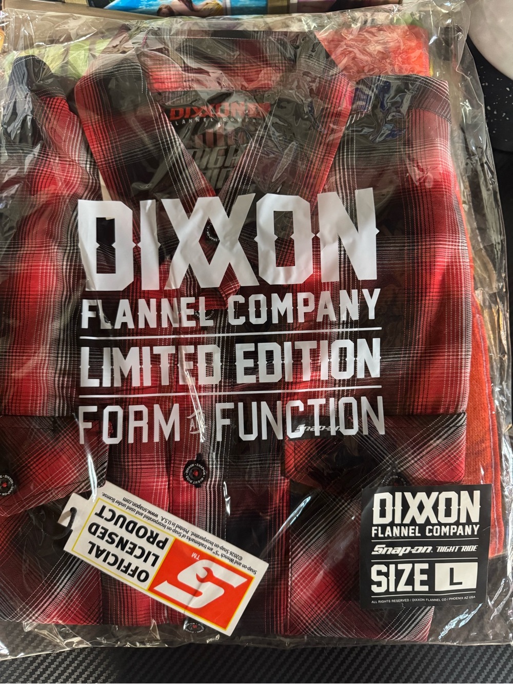 Snap On x Dixxon Men's Red Plaid Flannel Shirt - Size L